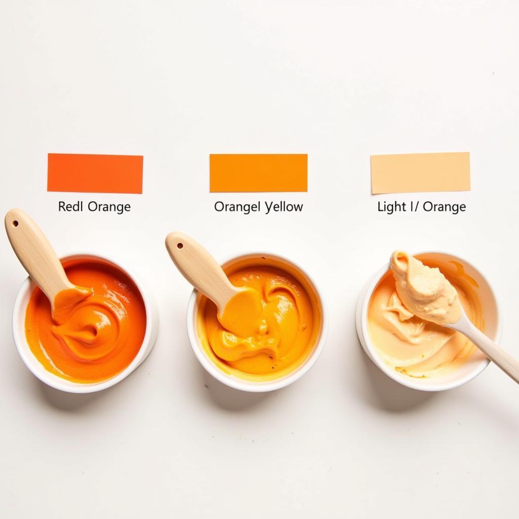 Different Shades of Orange Frosting