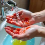 Removing Food Coloring with Soap and Water