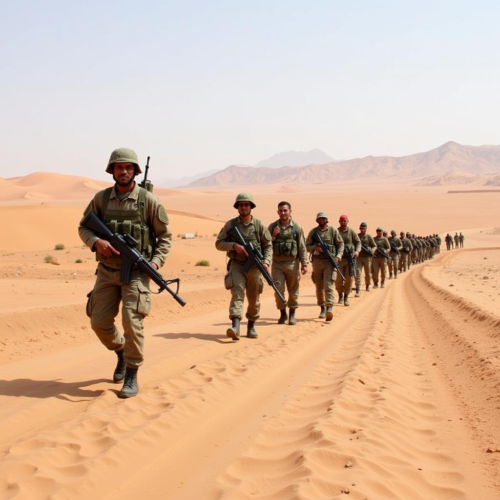 Soldiers in Desert Camouflage