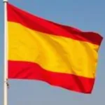 Spanish flag waving