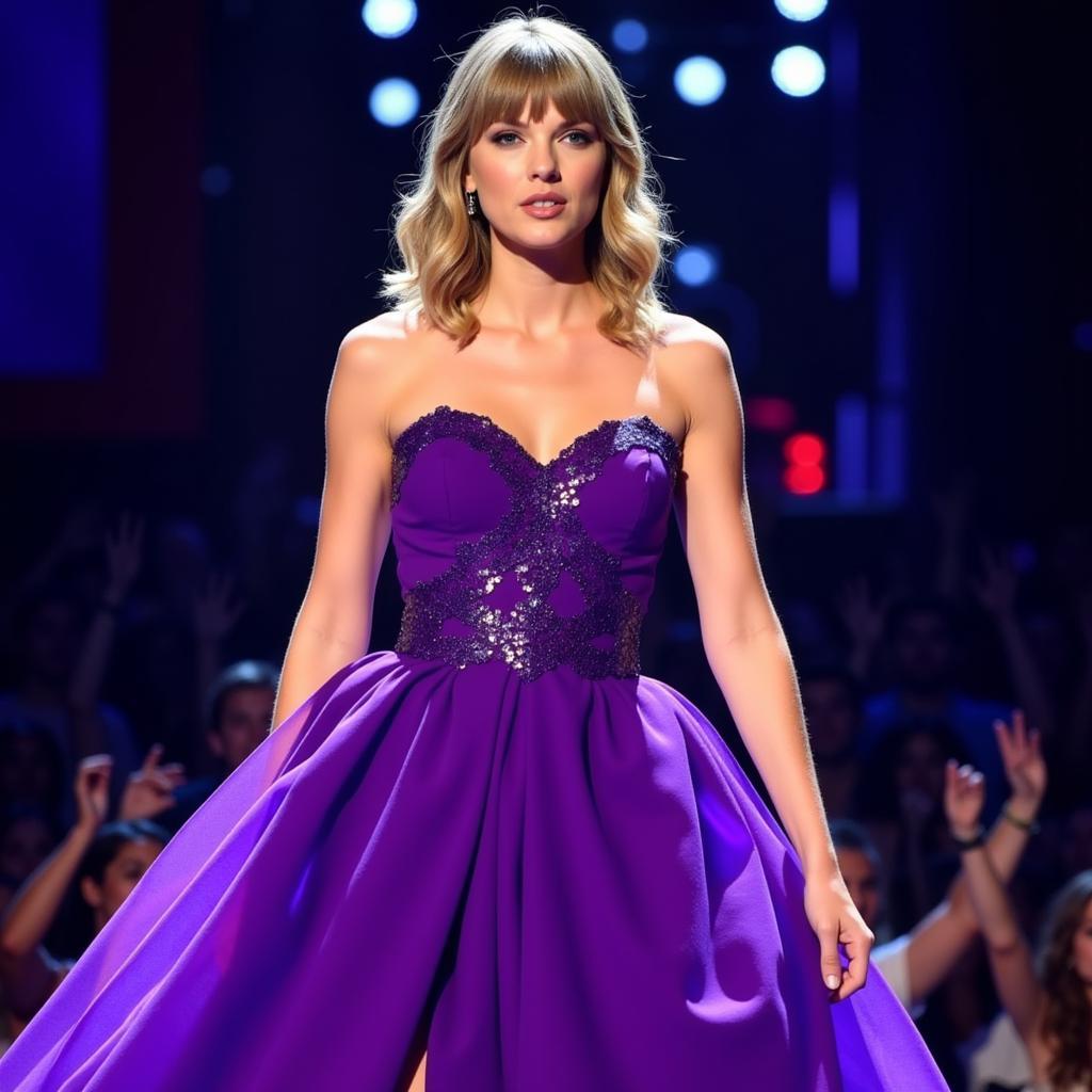 Taylor Swift in a Purple Dress