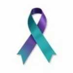 Teal and Purple Suicide Awareness Ribbon