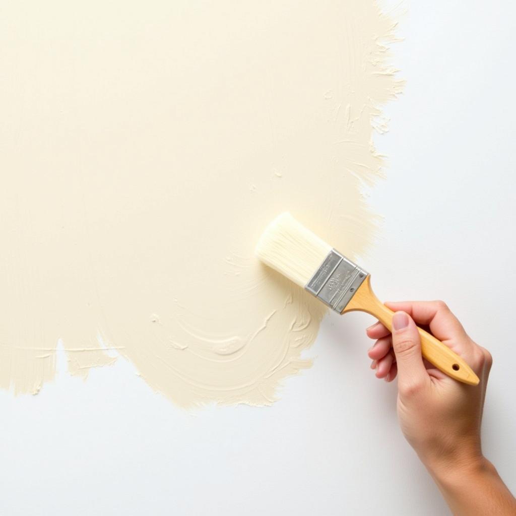 Testing Cream Paint on Wall