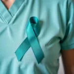 Teal Thyroid Cancer Awareness Ribbon