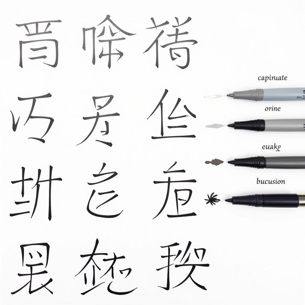 Tombow Fudenosuke Brush Pens and Calligraphy: Demonstrating the use of Fudenosuke Brush Pens for creating various calligraphy styles and lettering effects.