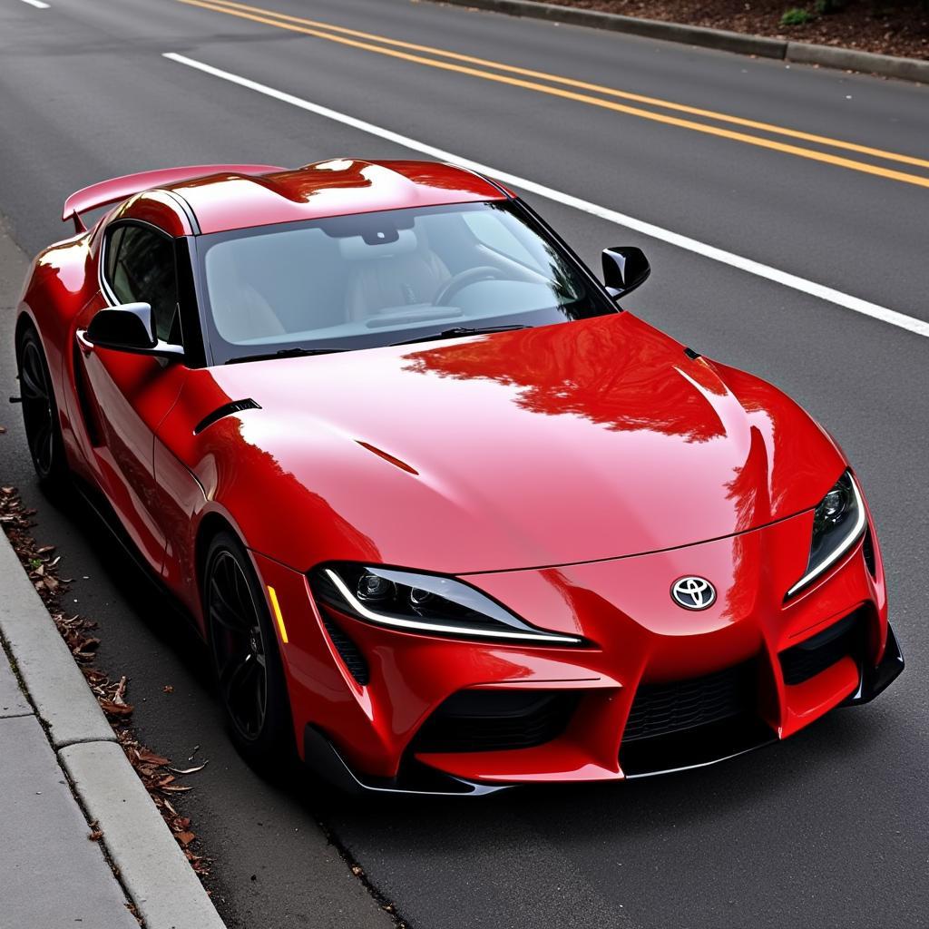 Toyota Supra in Supersonic Red