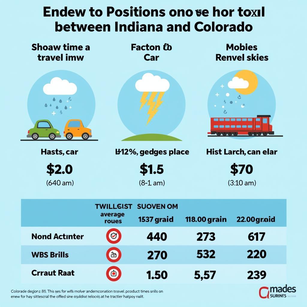 Travel Time Between Indiana and Colorado Factors