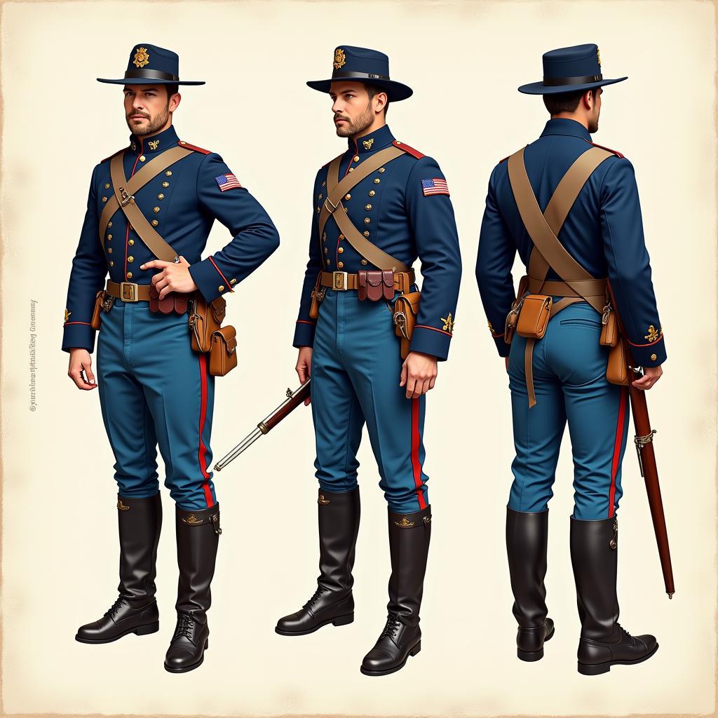 Union Soldier in Blue Uniform