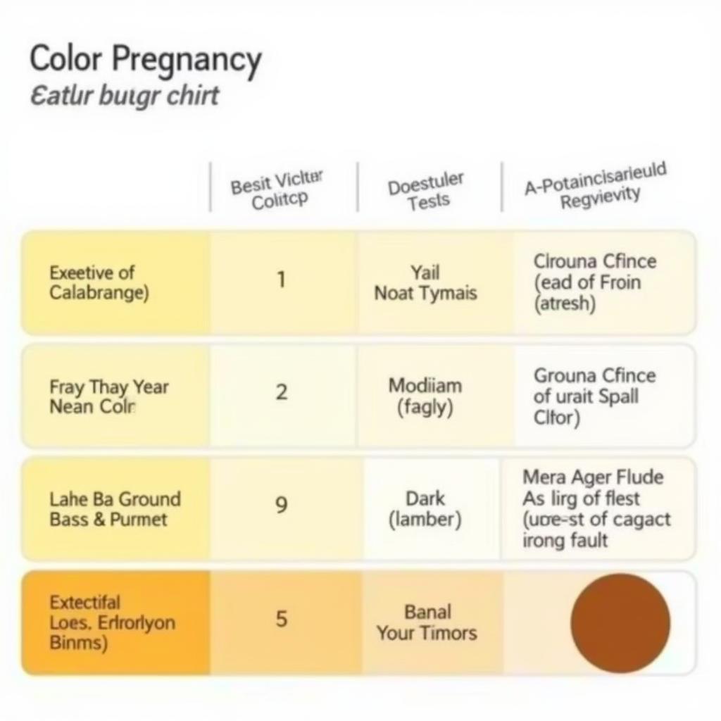 Urine Color Chart During Early Pregnancy