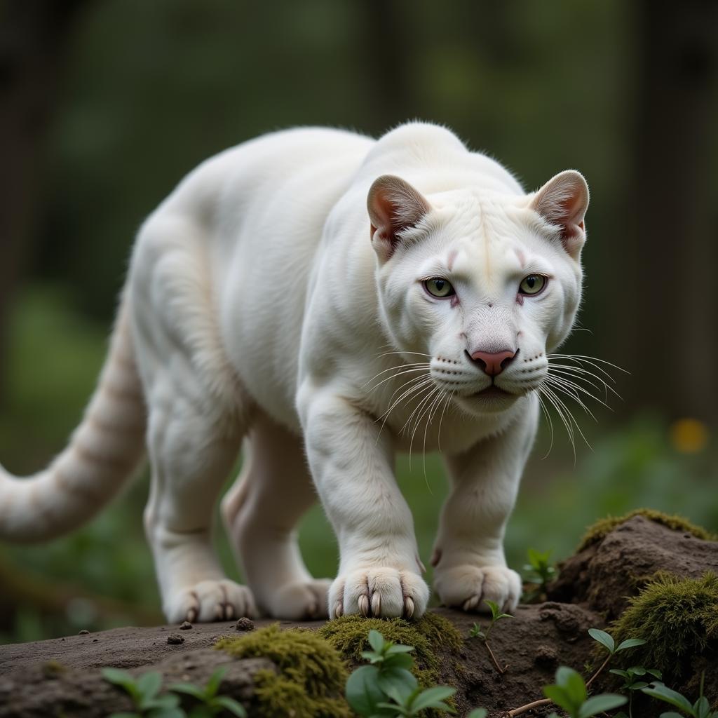 White Panther - A Rare Color Variation