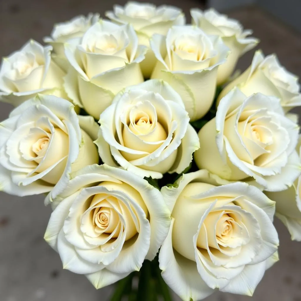 White roses symbolizing new beginnings