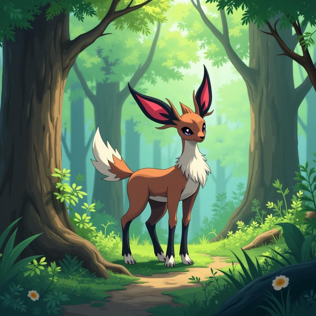 Xerneas Blending into a Forest