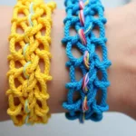 Friendship Bracelets in Yellow and Blue