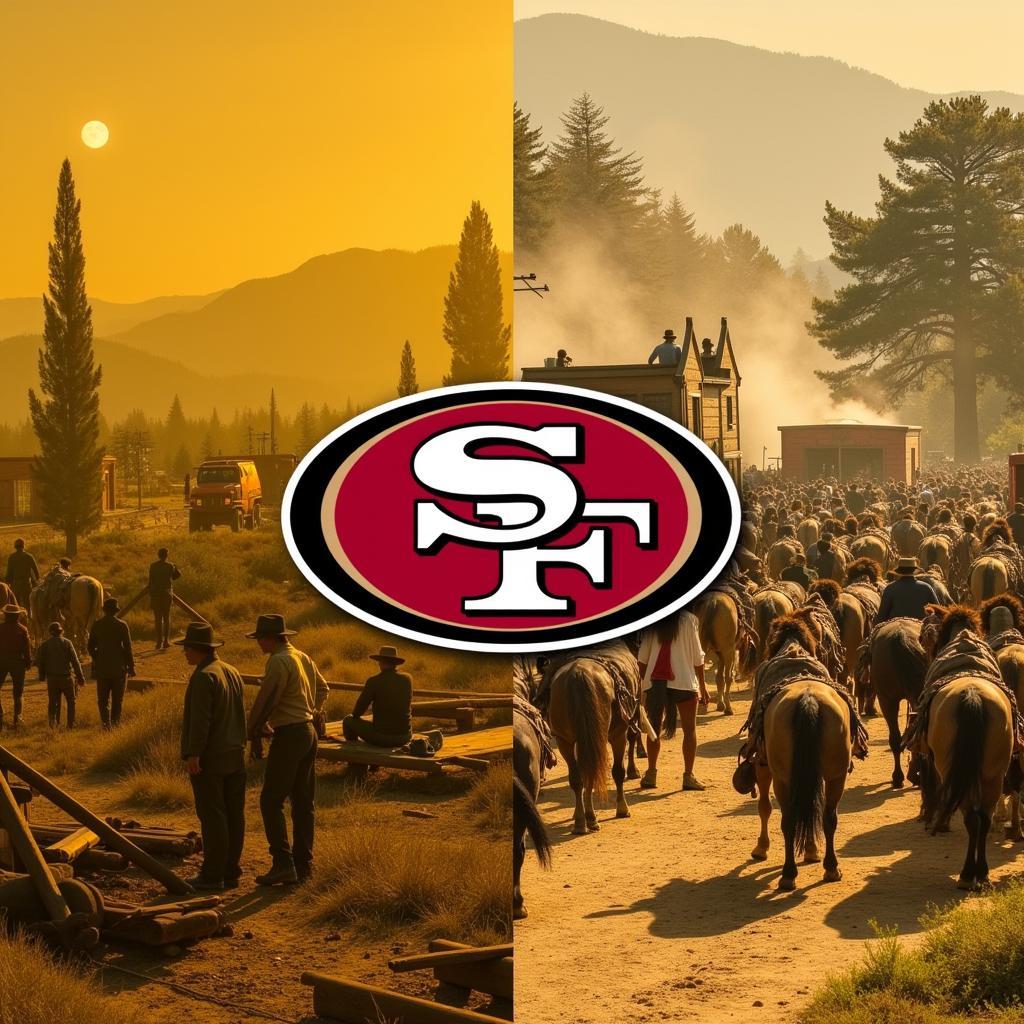 Historical connection between the 49ers gold color and the California Gold Rush