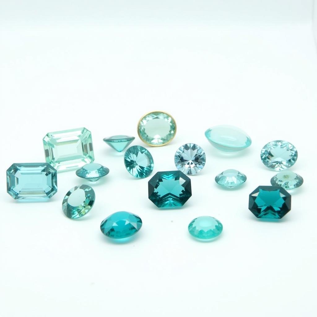 Various Shades of Aquamarine, the March Birthstone