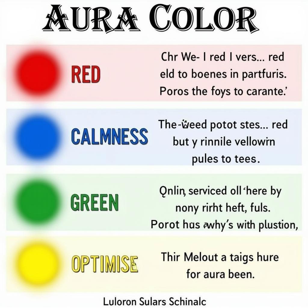 Aura Color Meanings Chart