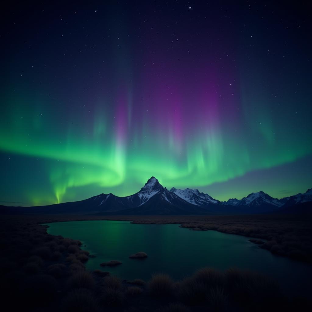 Aurora Borealis illuminating the Colorado night sky