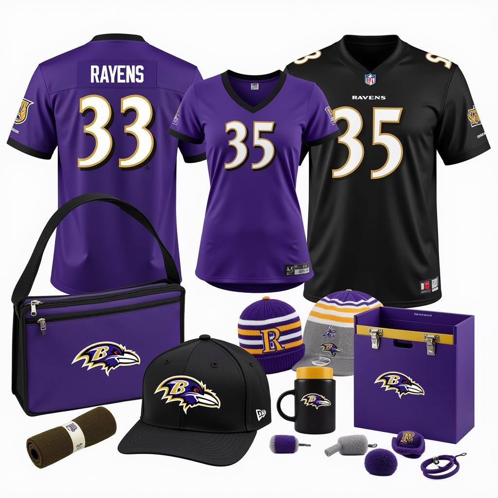 Baltimore Ravens Colors on Merchandise