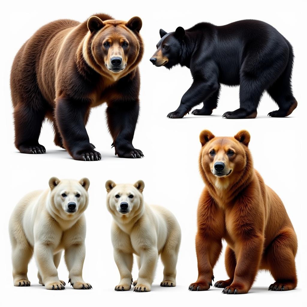 Bear Color Variations Across Different Species