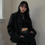 Billie Eilish in a Black Outfit