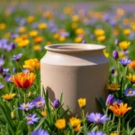 Biodegradable Urn in Colorado Wildflowers