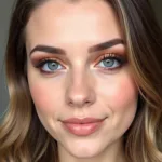 Blue Eye Makeup with Warm Tones