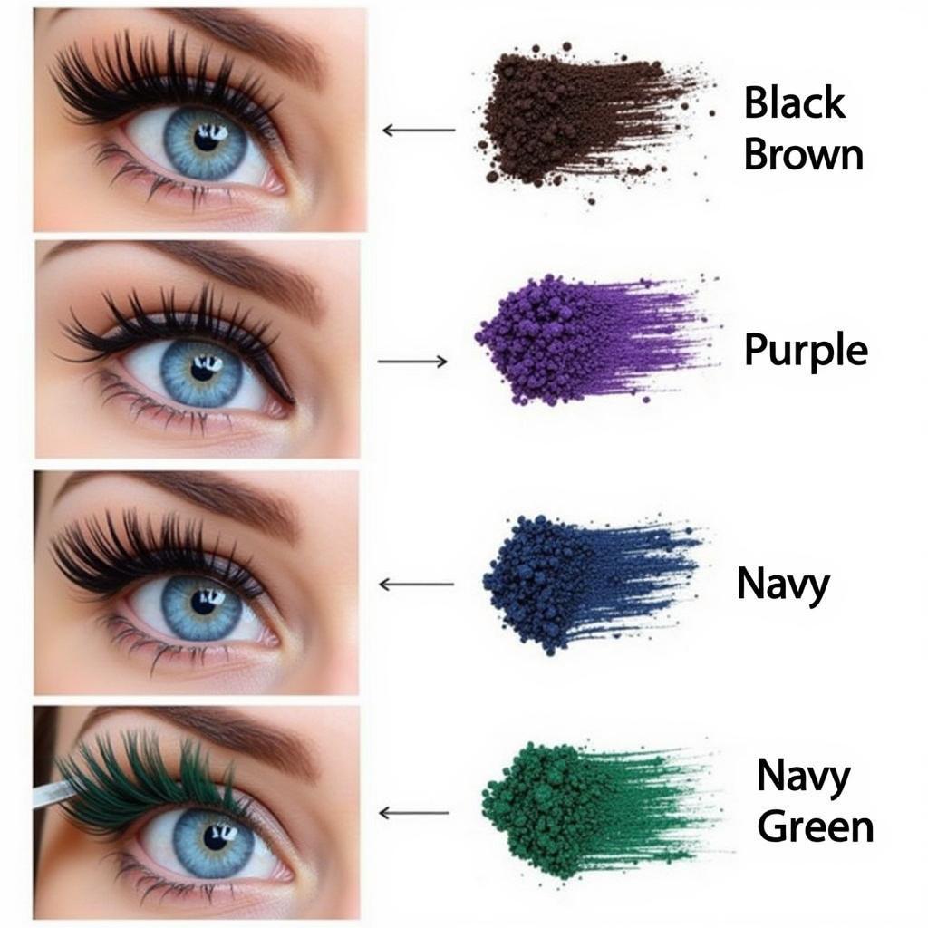 Comparing Different Mascara Colors for Blue Eyes