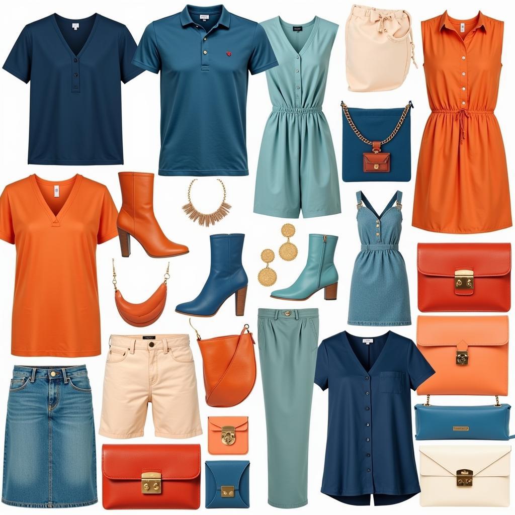 Various Blue and Orange Complementary Color Combinations