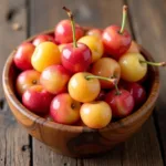 Bowl of Freshly Picked Rainier Cherries