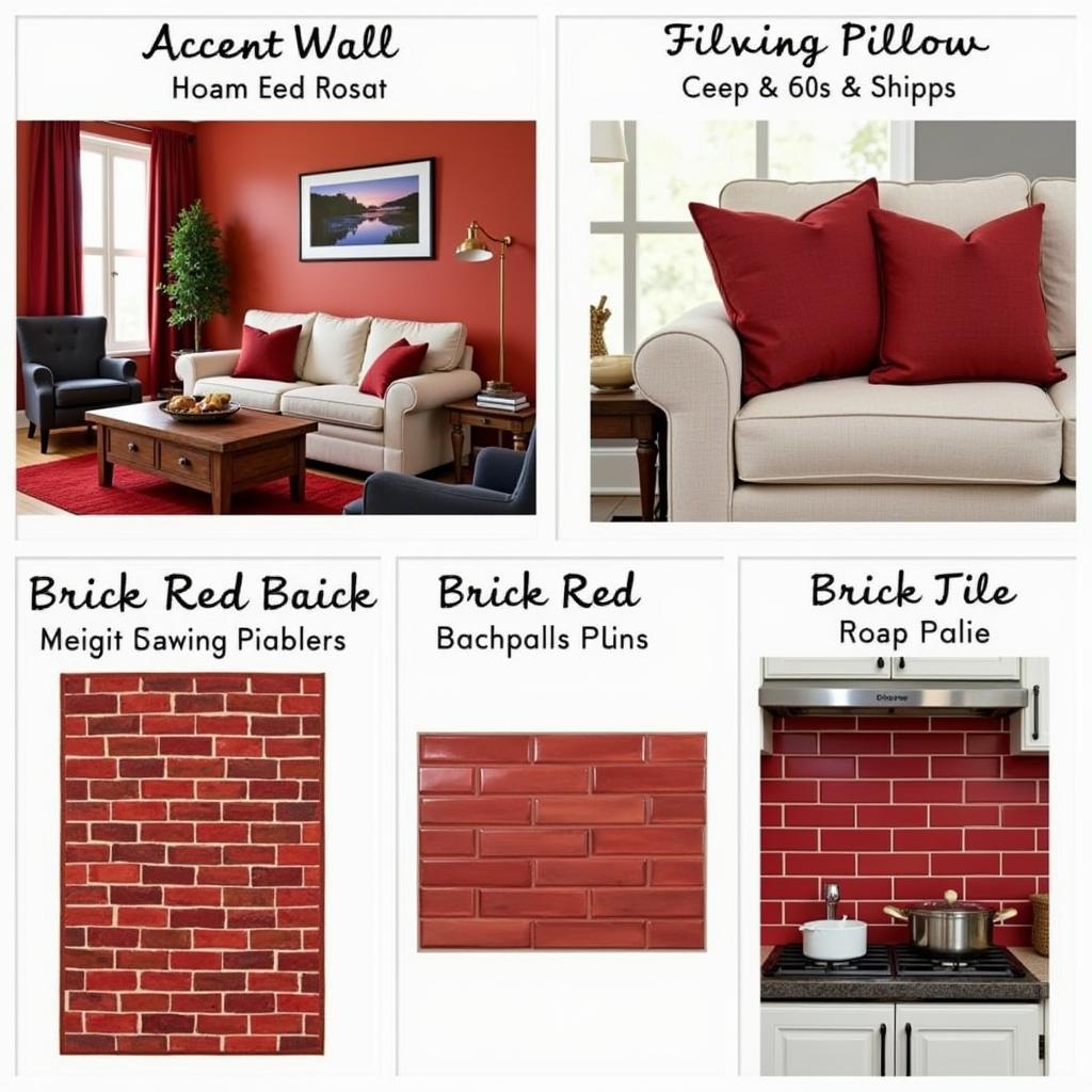 Brick Red Interior Design Ideas: Accent Walls, Textiles, and Kitchen Accents