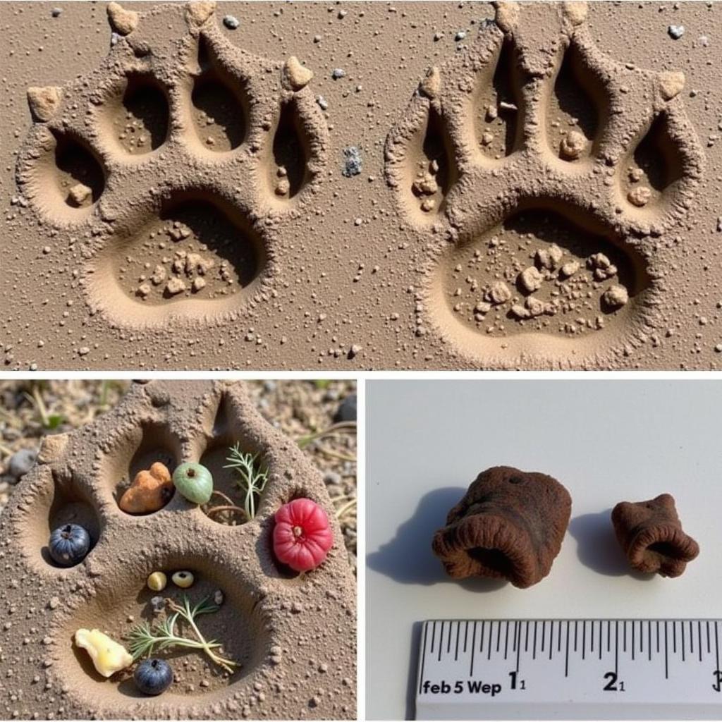 Brown Bear Tracks and Scat in Colorado