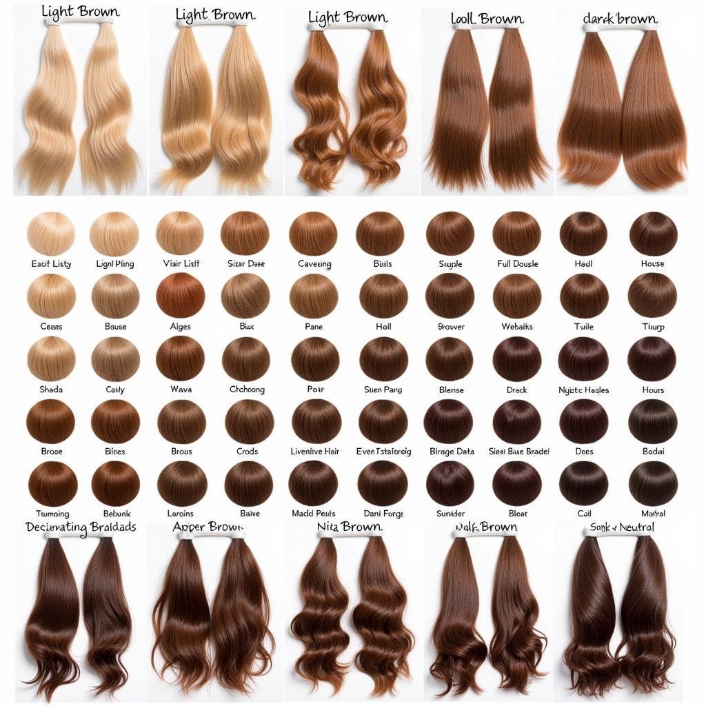 Brown Braiding Hair Color Chart