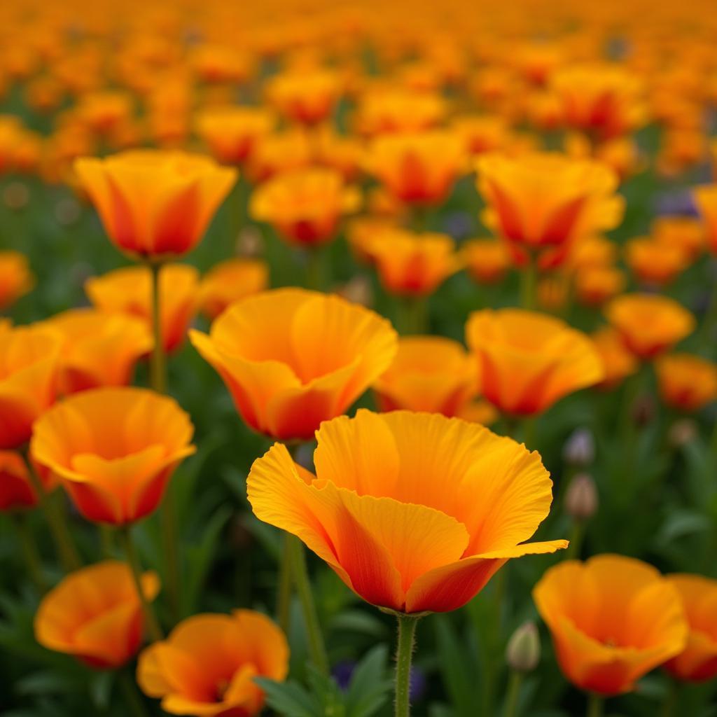 California Poppy Color Variations: From Light Orange to Deep Orange