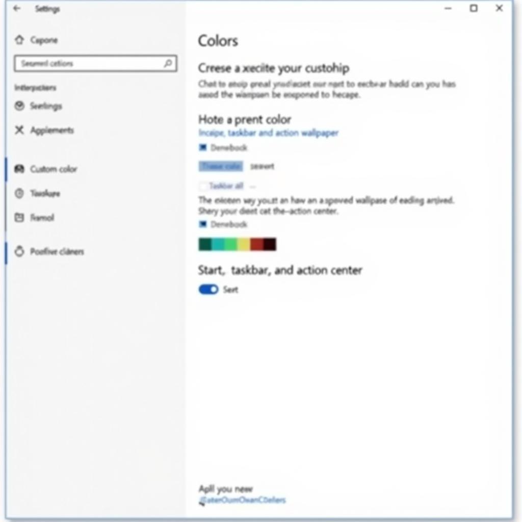 Changing Taskbar Color in Windows 10 Settings