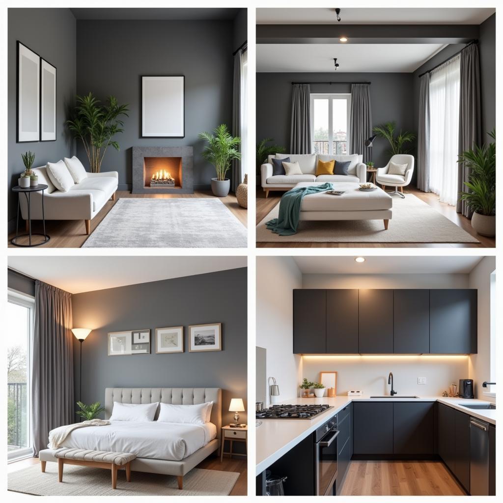 Charcoal Gray Interior Design Examples