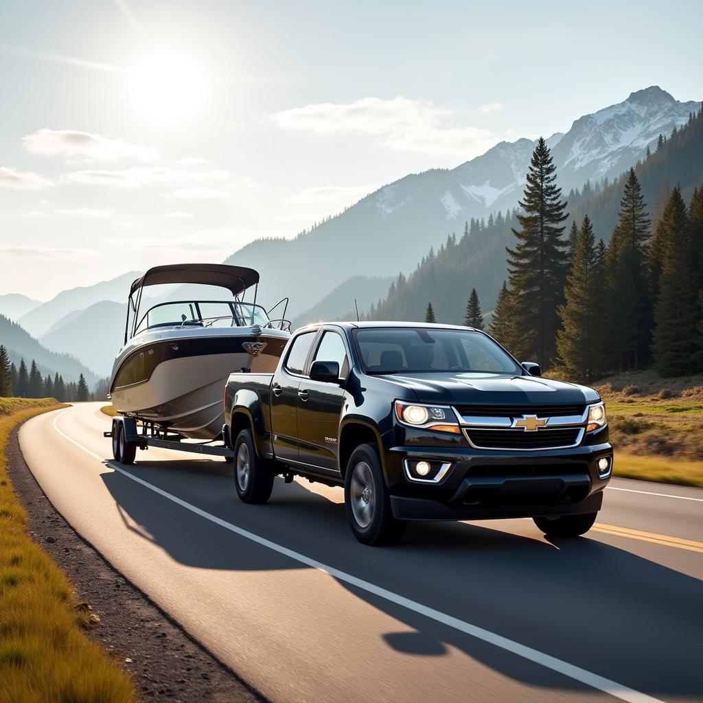 Chevy Colorado Towing a Boat