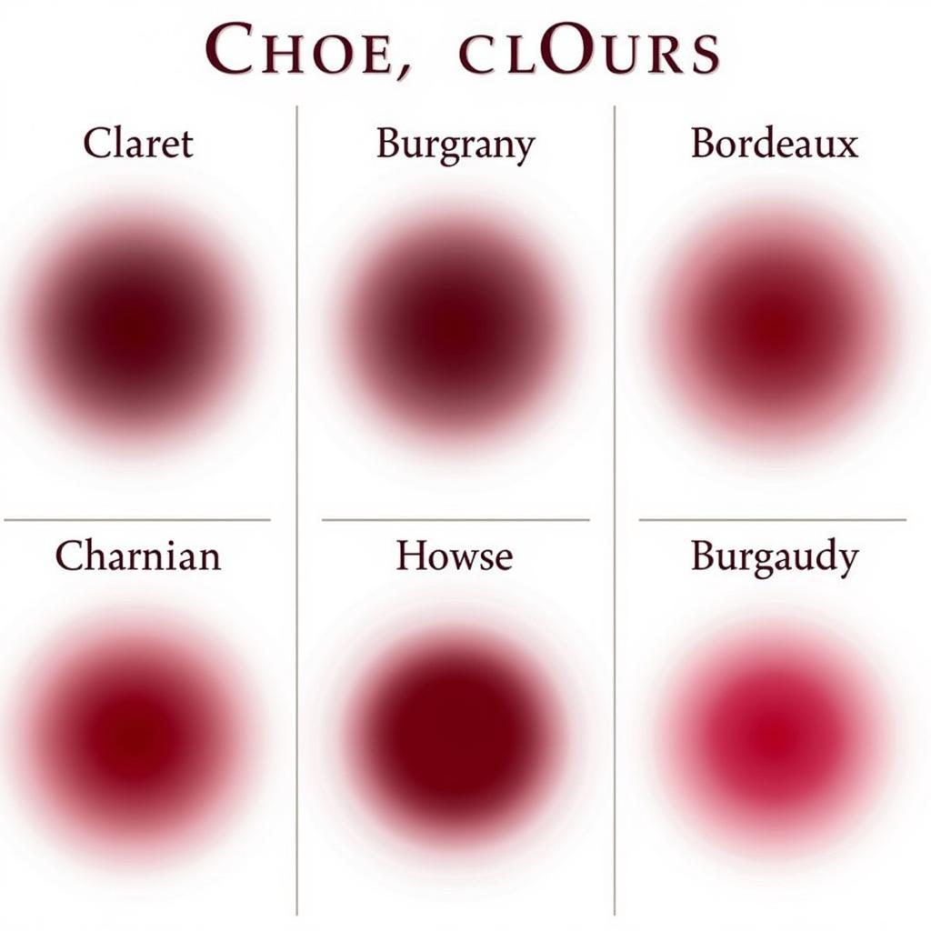 Claret Wine Color Comparison with Other Reds