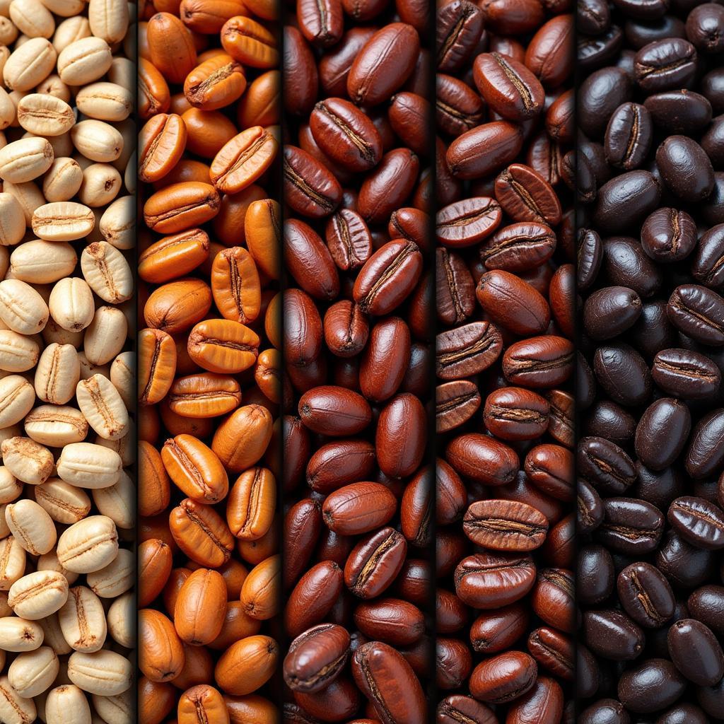 Cocoa Beans at Various Roasting Levels