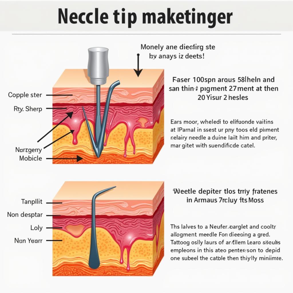 Color Tattoo Needle Depth and Pain