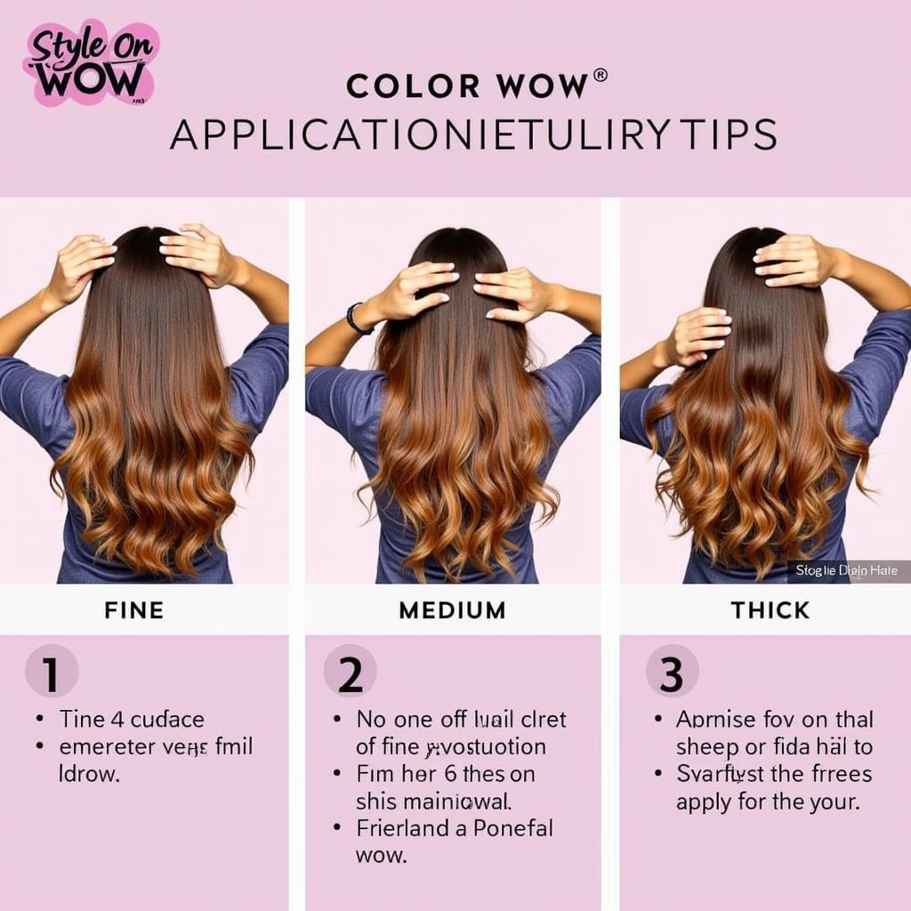 Color Wow Application Techniques on Different Hair Types