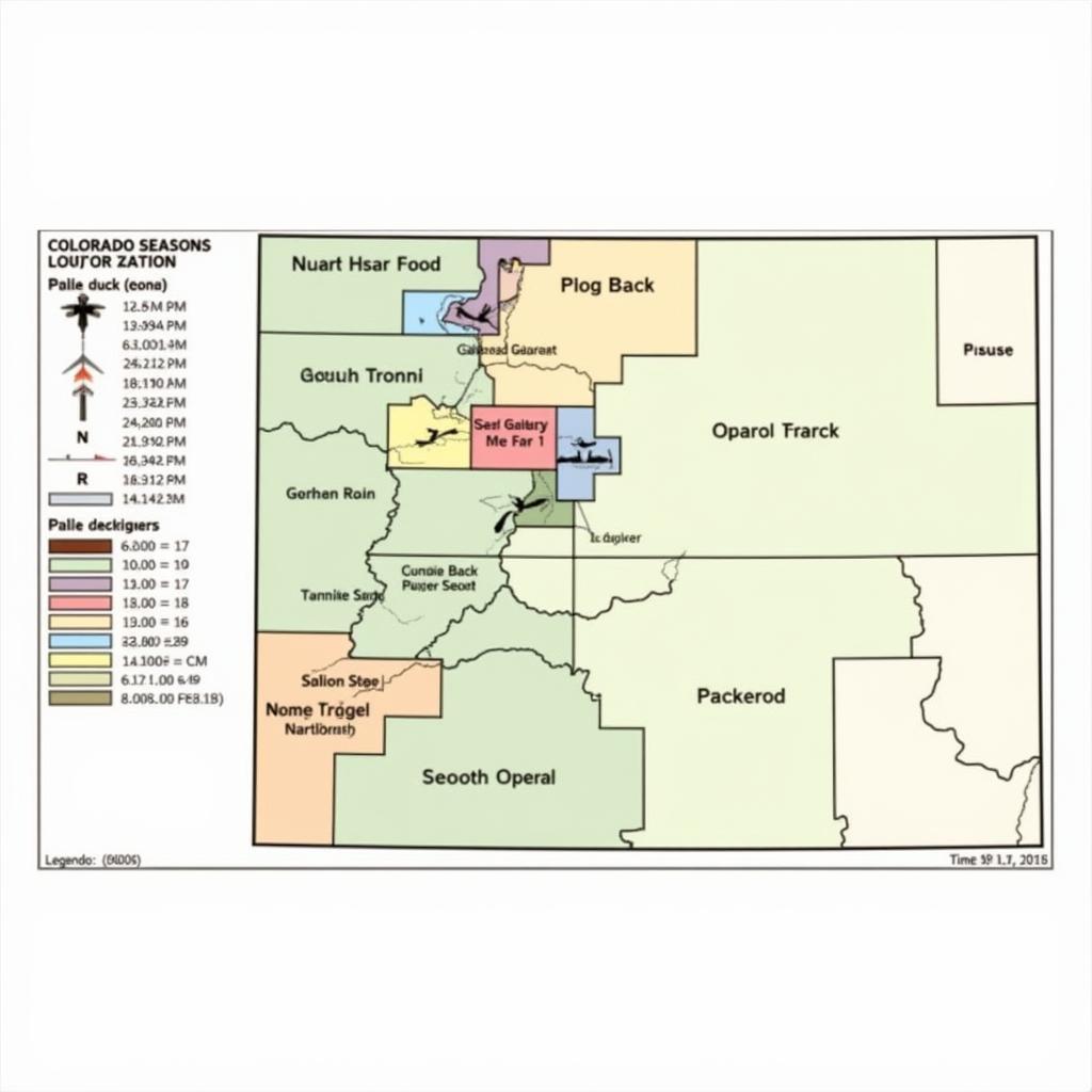 Colorado Duck Hunting Seasons - Image depicting a map of Colorado with highlighted hunting zones and dates