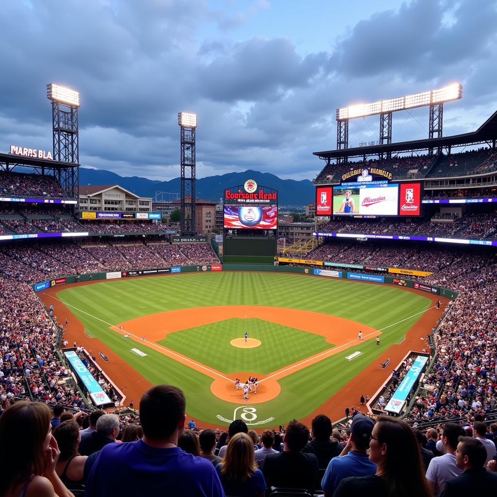 Colorado Rockies playing at Coors Field