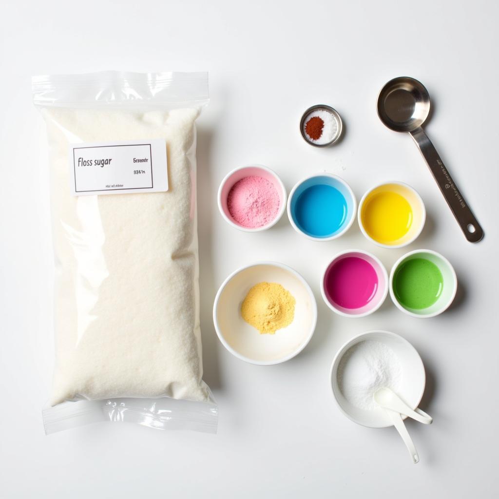 Ingredients for Colored Cotton Candy Sugar