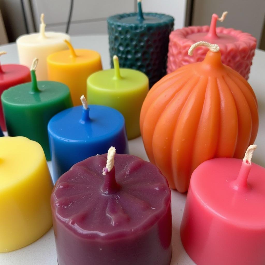 Vibrant Candles Made with Candle Dye