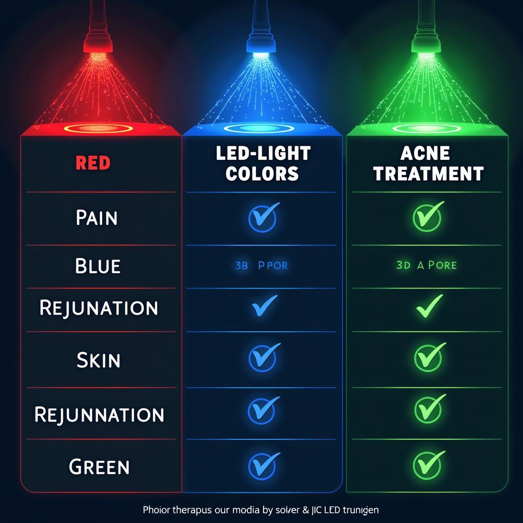 Comparing LED Light Colors for Therapy