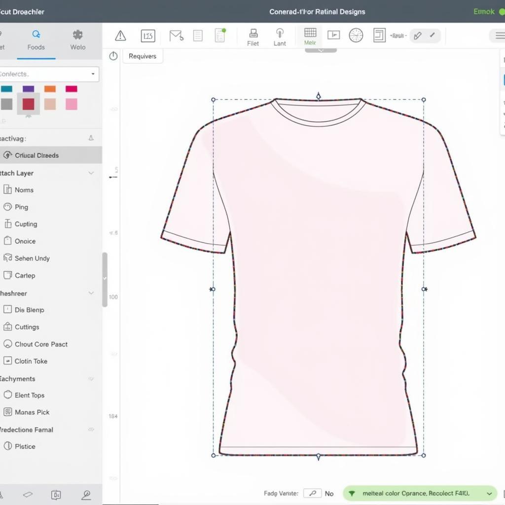 Cricut Design Space setup for a multi-color shirt design