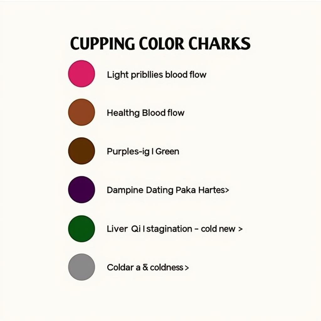 Cupping Color Chart Showing Different Shades and Meanings