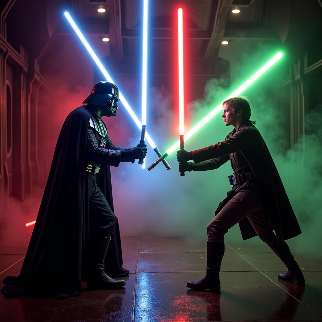 Darth Vader Lightsaber Duel Obi-Wan and Luke