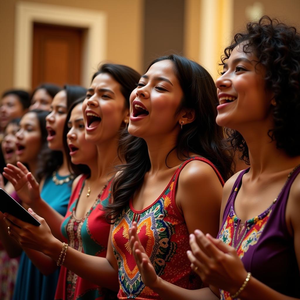 Catholic Church Choir Singing De Colores