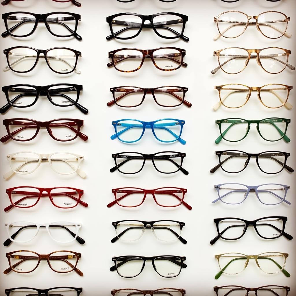 Different Colored Glasses Frames on Display